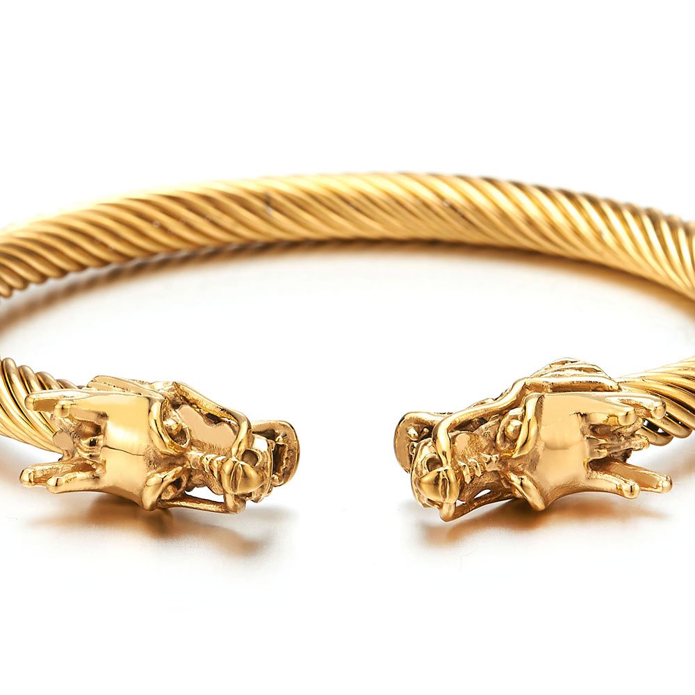 Double Dragon Bracelet - Golden