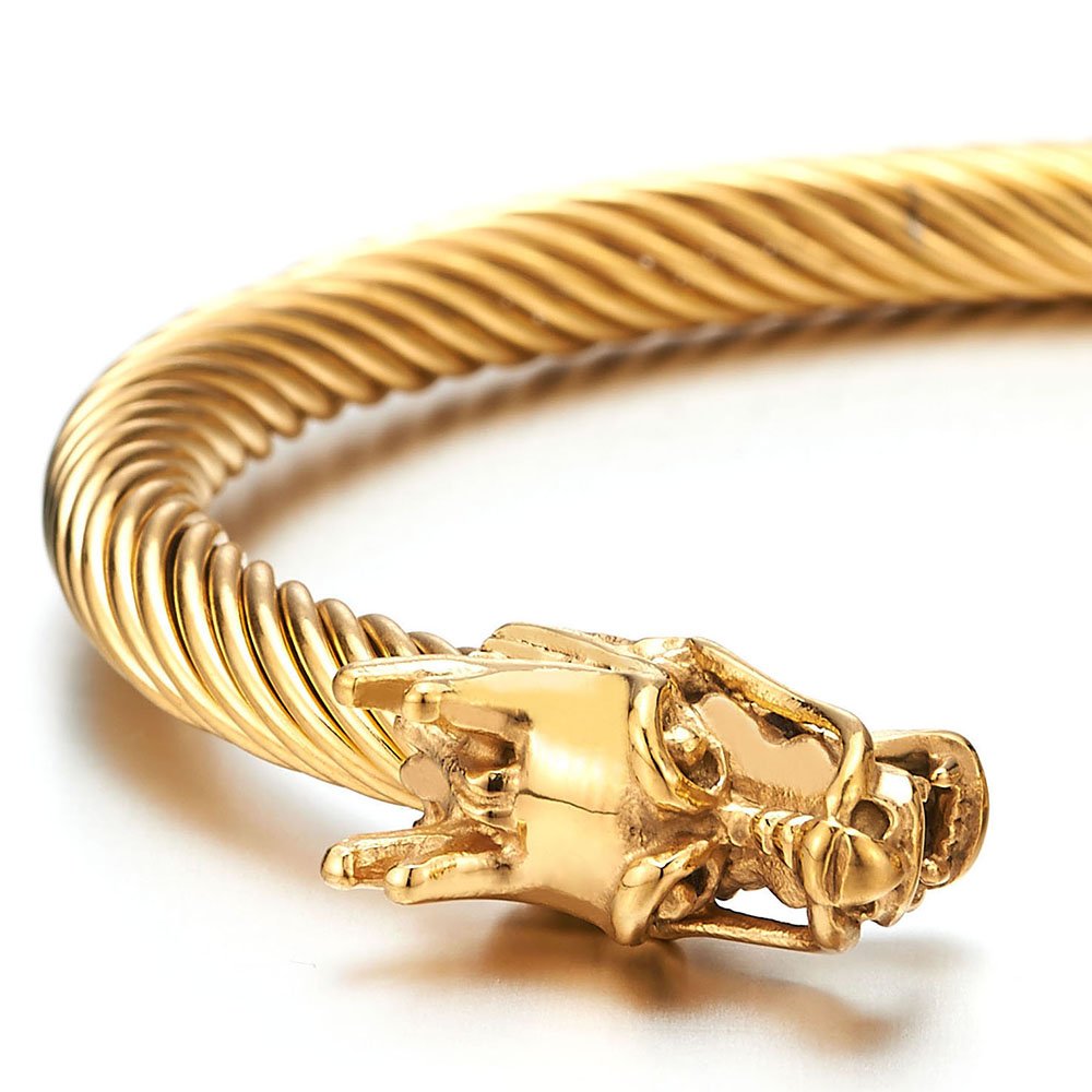 Double Dragon Bracelet - Golden