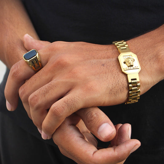 Versace Bracelet With Versace Ring Pair