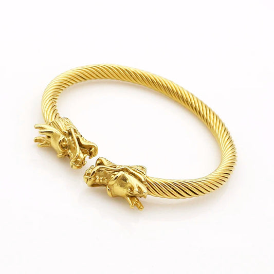 Double Dragon Bracelet - Golden